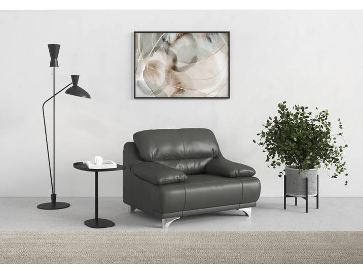 Sessel COTTA Maranello , grau (fango), B:118cm H:86cm T:93cm, Sessel, Sessel