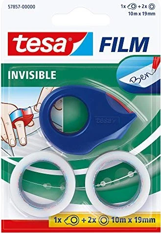 tesa Mini Abroller, inkl. 2 Klebefilm Film 19 mm x 10 m matt