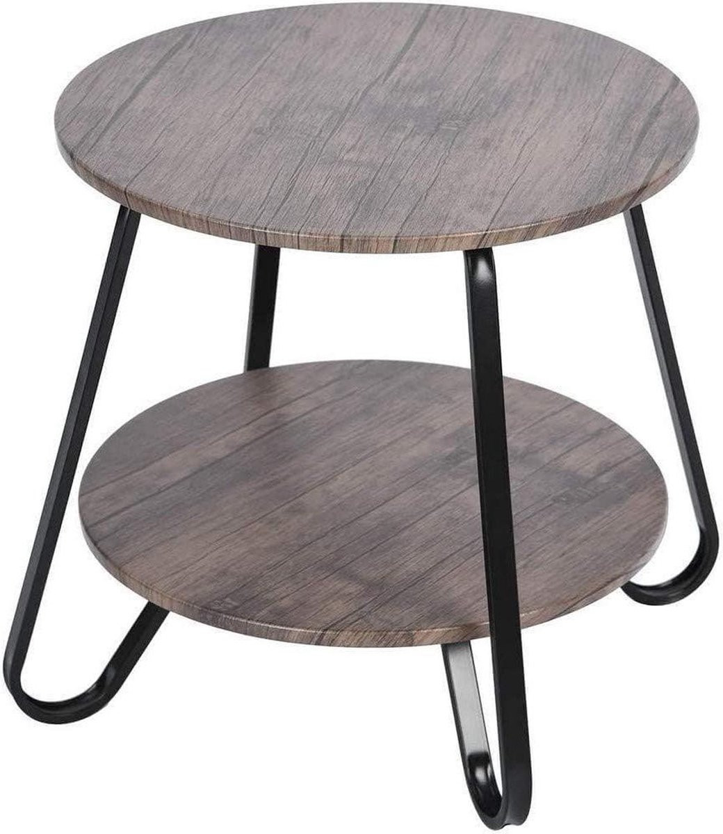 Ronde Konya 246T Salontafel - Scandinavisch Industrieel Moderne Theetafel met Opslag