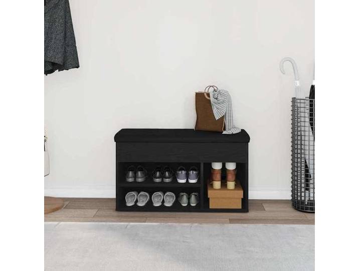 (Noir)Banc de couloir - Banc à chaussures Noir 80x30x45 cm Bois d'ingénierie - pour maison@FR859242