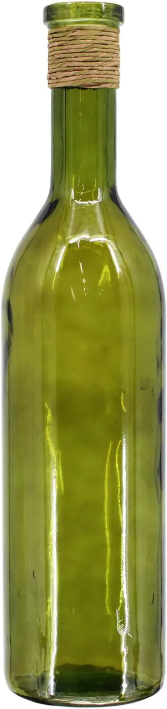 Decofinder Flasche Glas, Olivgrün H: 75 cm  Olivgrün
