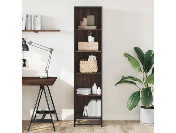 SOLDES D'HIVER®Étagère à Livres sur Pied - Cloison Séparateur - Brun Bibliothèque - Chêne marron - 40x35x170 5 cm - bois d'ingénieri