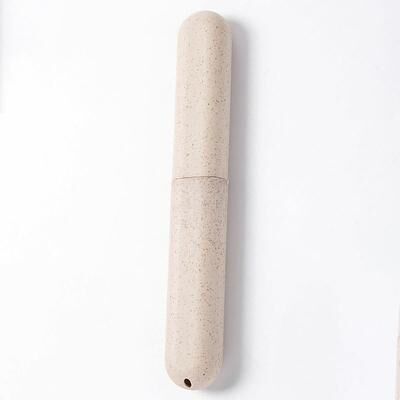 Inspire Daily Merch Portable Toothbrush Protector, Travel Toothbrush Tube Cover, Health Toothbrush Storage Box beige