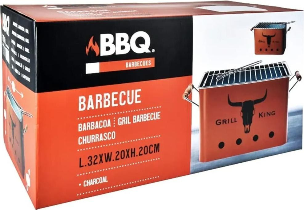 ProGarden Tabletop Charcoal Grill voor tuin en balkon, Oranje