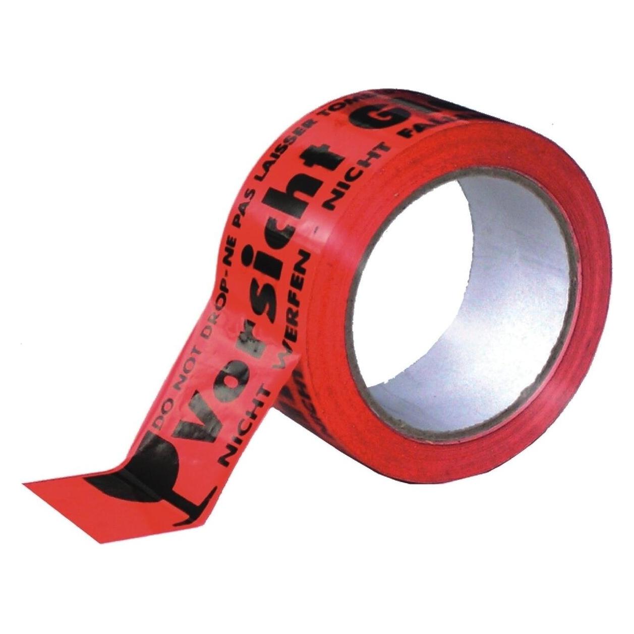 Rnk Signal Warnklebeband rot Vorsicht Glas 66m/50mm (50 mm) (2160)