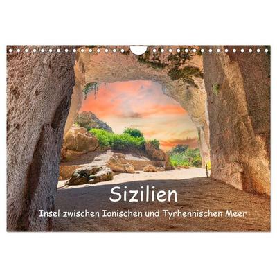 Sizilien - Insel zwischen Ionischen und Tyrhennischen Meer (Wandkalender 2026 DIN A4 quer), CALVENDO Monatskalender