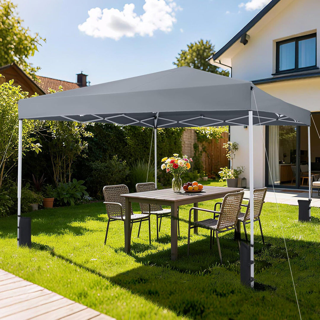 casart Portable Pop Up Canopy Shelter 290x290cm Easy Setup Grey