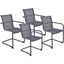 Tchibo - 4 Freischwinger »Kendra« - 57x59x89cm - anthrazit -
