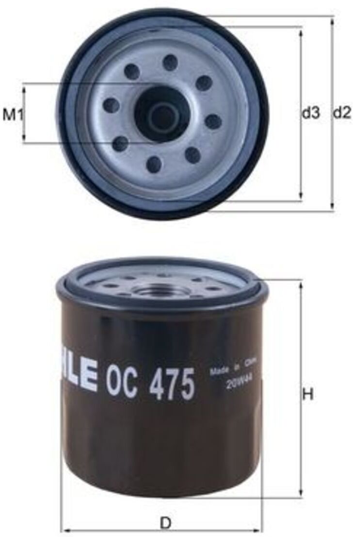 Ölfilter MAHLE KNECHT OC 475