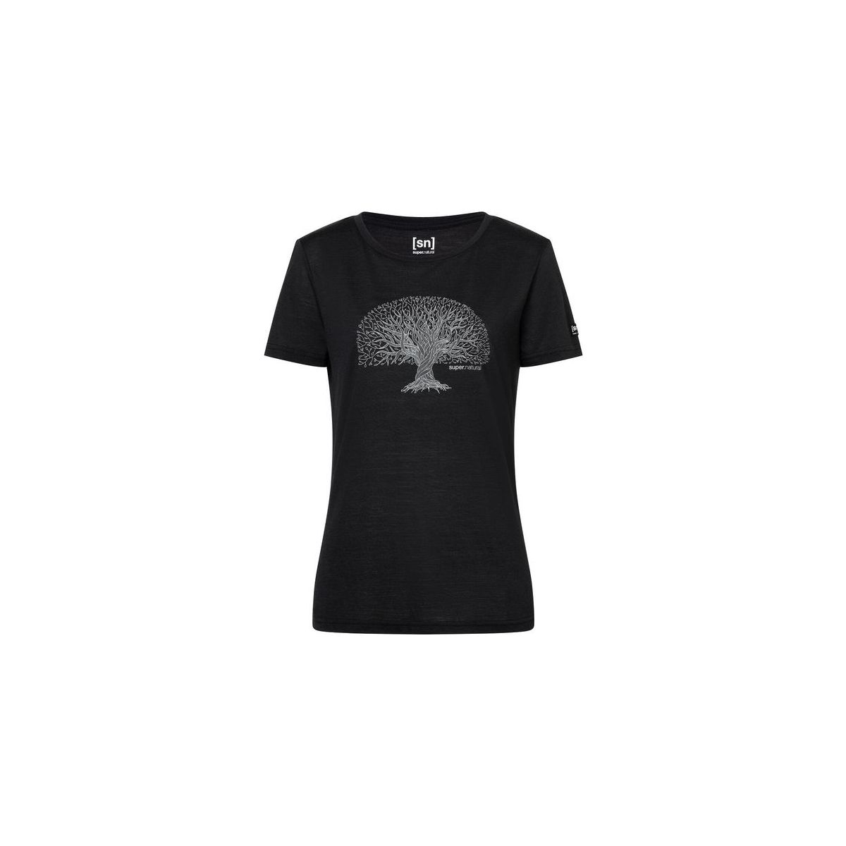Super.Natural W Tree OF Knowledge Tee jet black/feather grey (Y87) L SNWP03066Y87L