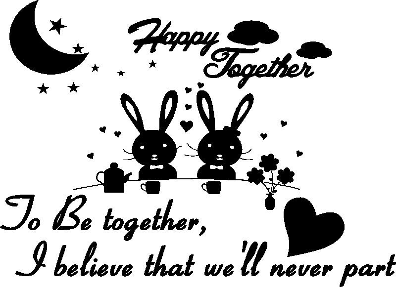 Ambiance-sticker Sticker citation happy together