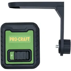 Procraft, Linienlaser, LE-2D Linien- / Kreuzlinienlaser 10 m grün selbstnivellierend inkl. 3x 1,5 V AAA Batterie (Kreuzlinienlaser)