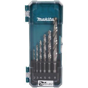 Makita Bohrer HSS-GS, D-78346, 6-teiliges Set, 2-8 mm, HSS-Metallbohrer