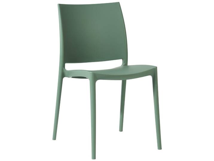 CLP Gartenstuhl Kunststoff Oliv, Olivgrün, 42x81x49 cm, Gartenmöbel, Gartensessel, Gartenstühle