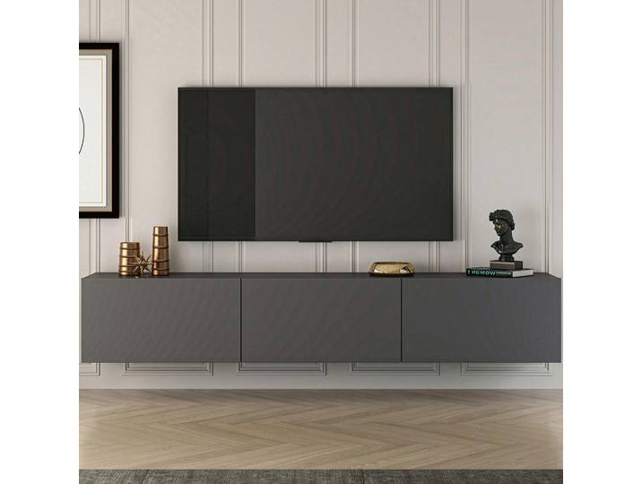 Mid.you Lowboard, Anthrazit, 150x30x32 cm, hängend, Wohnzimmer, Wohnwände, Lowboards, Lowboards hängend