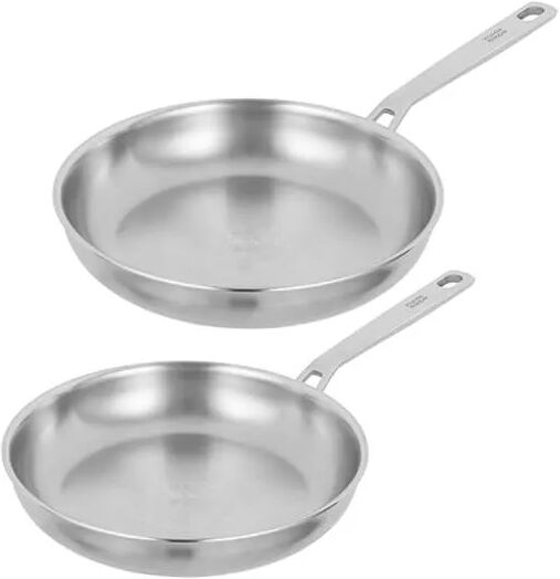 Kuhn Rikon Culinary Fiveply 24cm & 28cm Uncoated Frying Pan Set
