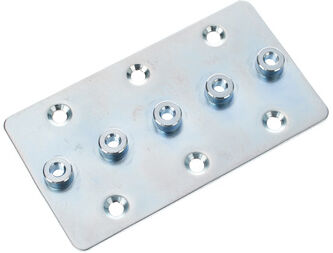 Adam Hall 5730 Back Plate for Cargo argenté