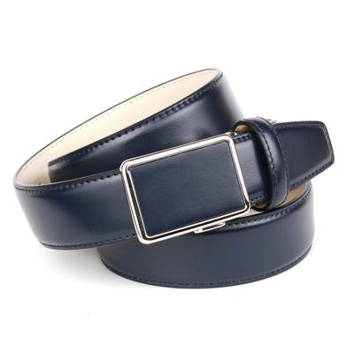 Ledergürtel ANTHONI CROWN, Herren, Gr. 90, blau, Leder, unifarben, Gürtel Ledergürtel, für Anzüge in Dunkelblau