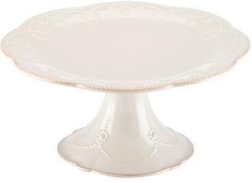 Lenox French Perle White Pedestal Cake Plate White