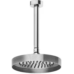 Gessi Anello, Antikalk-Kopfbrause D=218 mm mit Gelenk und Deckenarm 281 mm, 63452713, Farbe: Messing Antik