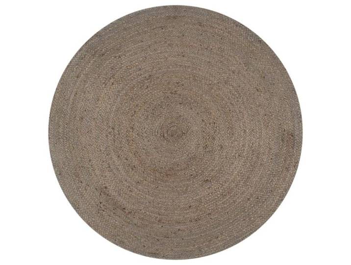 Tapis - - Jute Rond 150 cm - Gris - Naturel - Fait à la main