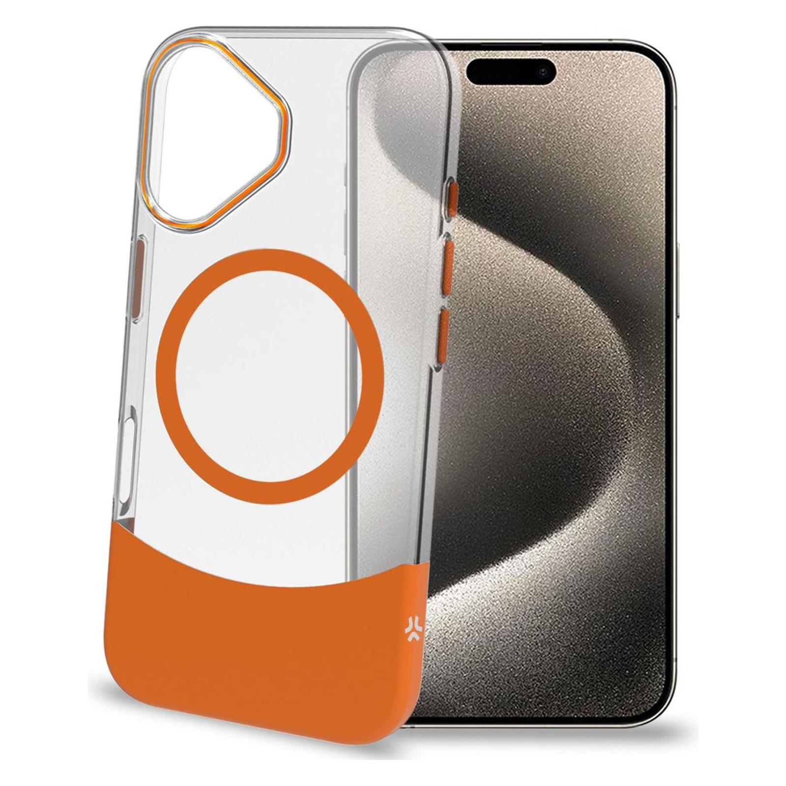 Celly MagDual Hülle für iPhone 16 (Apple iPhone 16) (MAGDUAL1078OR)