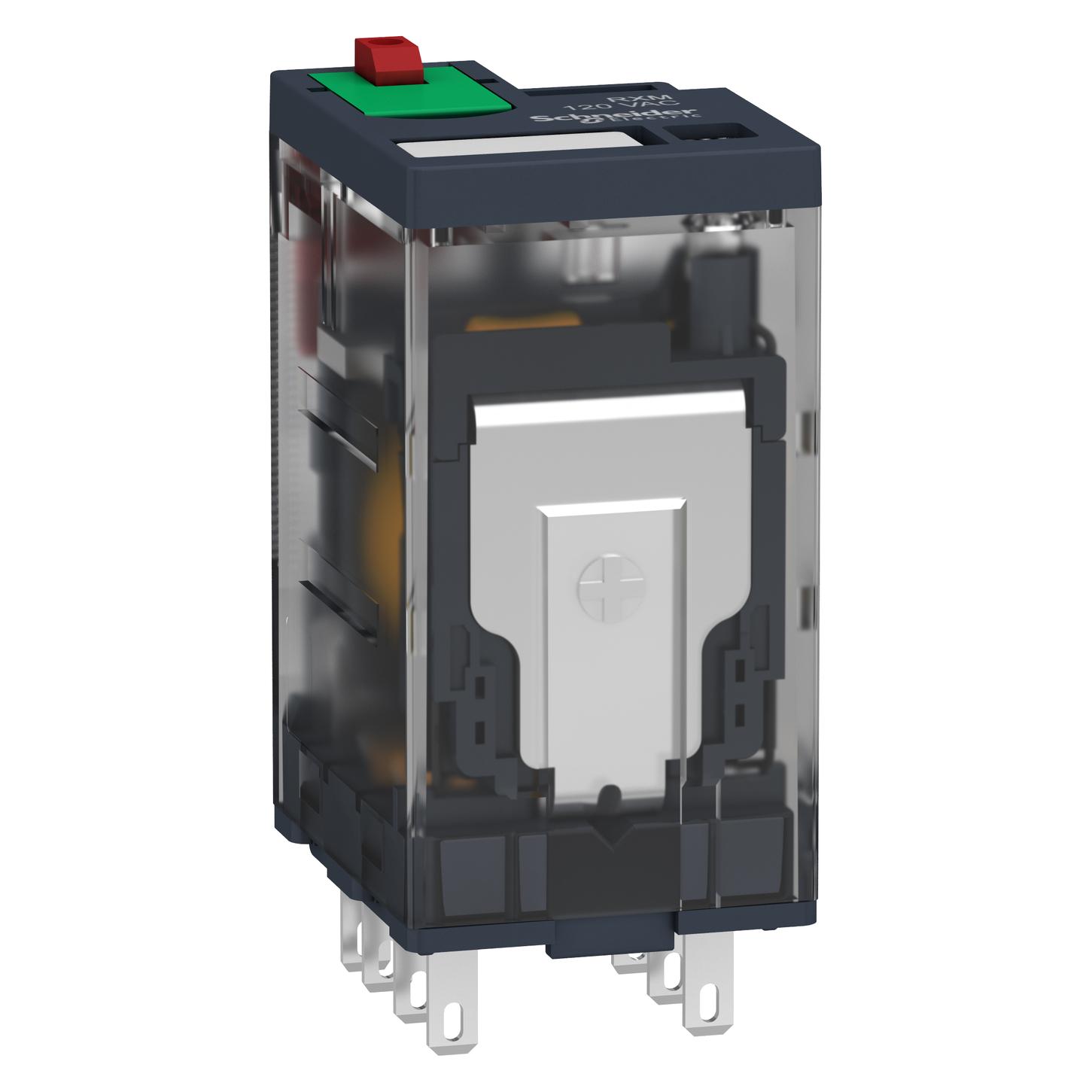 Schneider Electric 8 pin relay 230 Vac coil DPDT,12 A w/led (RXM2AB2P7)