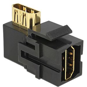 DeLock Keystone-Modul 86358, schwarz, HDMI 2.0, für HDMI-Kabel, Kunststoff, 90° gewinkelt