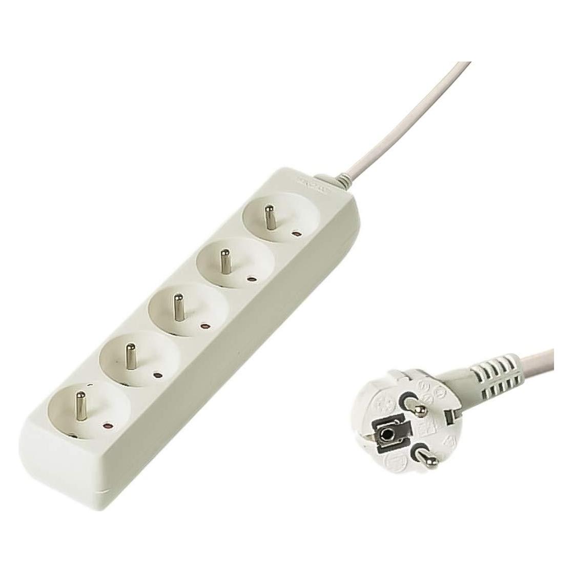 PremiumCord PP5-03 power extension 5 AC outlet(s) White (3 m, CEE 7/3) (PP5-03)