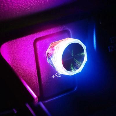Everyday Crate Universal USB Car Ambient Light Diamond LED Interior Mood Light Plug And Play Decorative Lamp colorful