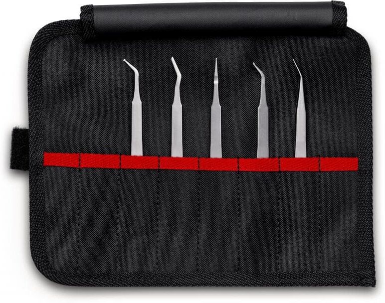 Jeu de 5 pinces brucelles de précision CMS KNIPEX 92 00 03