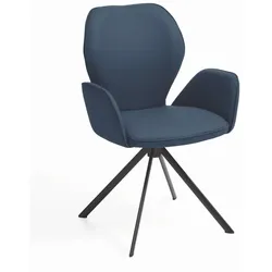 Stuhl Colorado Leder Blau Atlantik