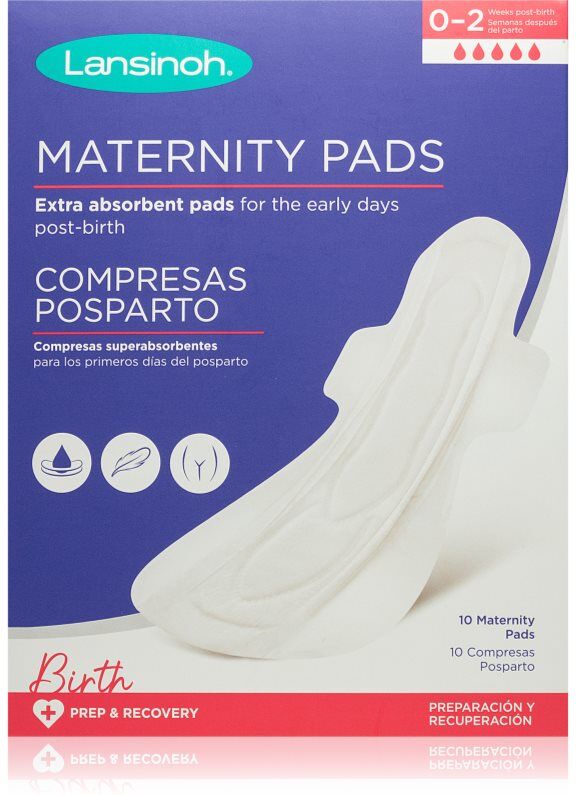 Lansinoh Maternity Pads 0-2 weeks serviettes hygiéniques de maternité 10 pcs