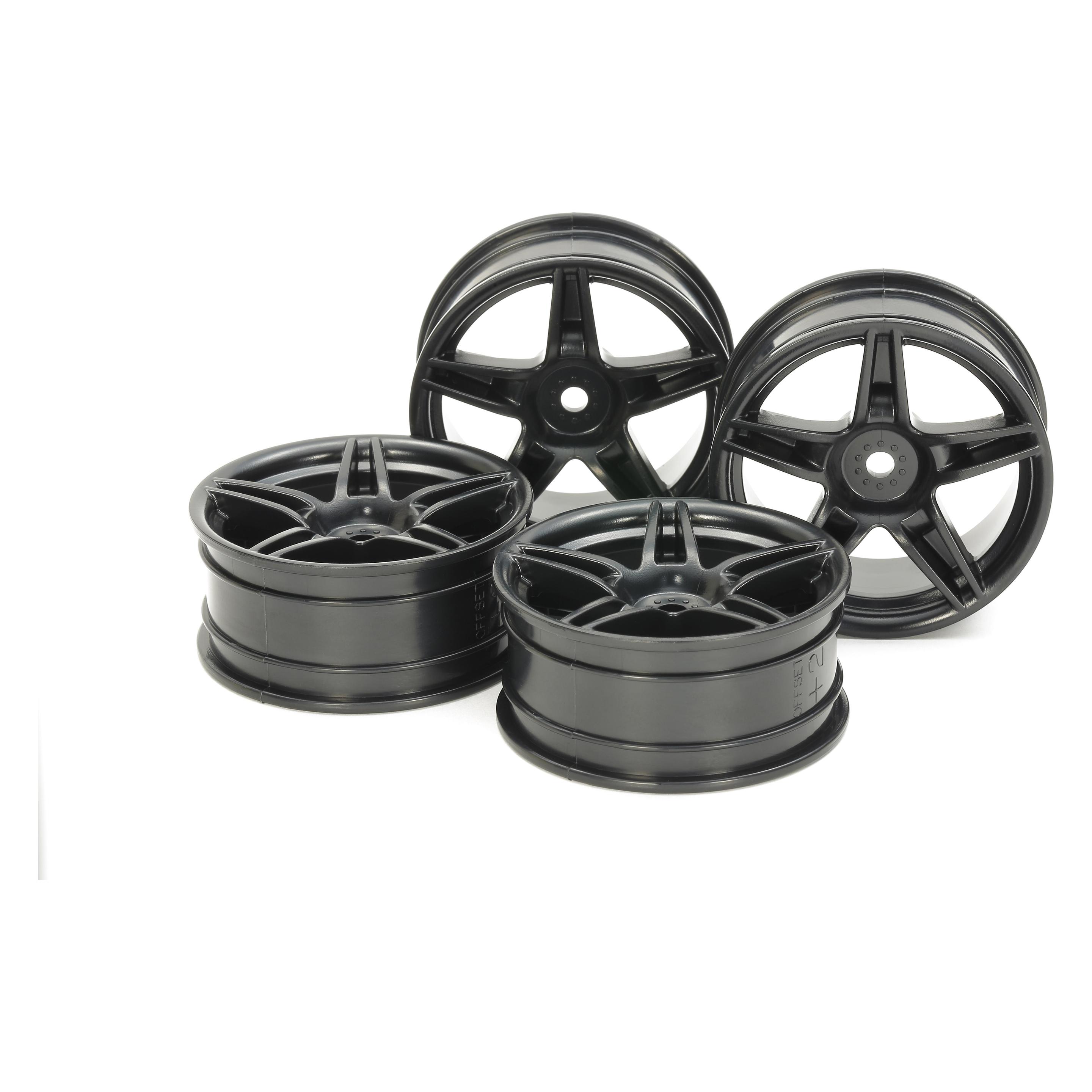 Tamiya Med. Nar.5-Spoke Wheels (24mm,+2) 4 pcs (TAM 54853)