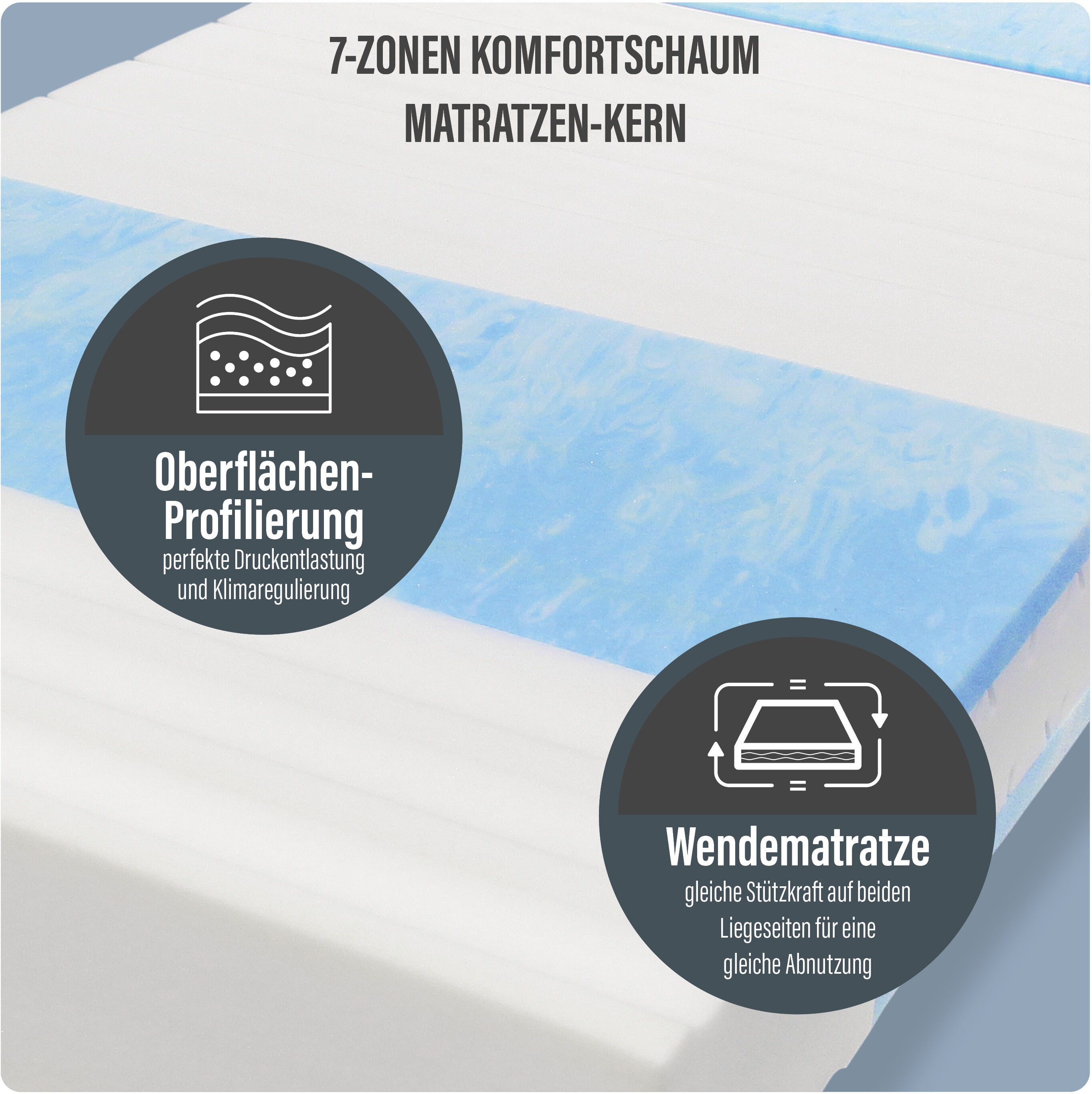 Kaltschaummatratze BECO "Blue Vision, Matratze in 90x200 und vielen weiteren Grössen erhältlich", weiss (weiß), B:100cm H:18cm L:200cm, Obermaterial: 100% Polyester, Matratzen, Kaltschaummatratze, Blauer Engel-Auszeichnung, atmungsaktiv, ergonomische Körp