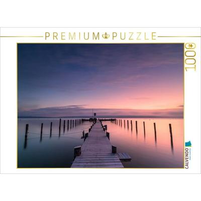 CALVENDO Puzzle Idyllischer Sonnenaufgang am Ammersee | 1000 Teile Lege-Größe 64x48cm Foto-Puzzle für glückliche Stunden
