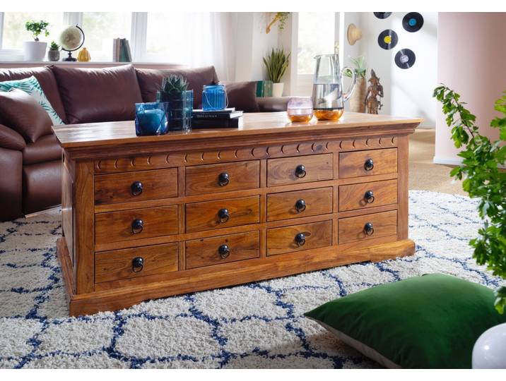 Table basse 120x70 Acacia laqué Miel OXFORD #0322