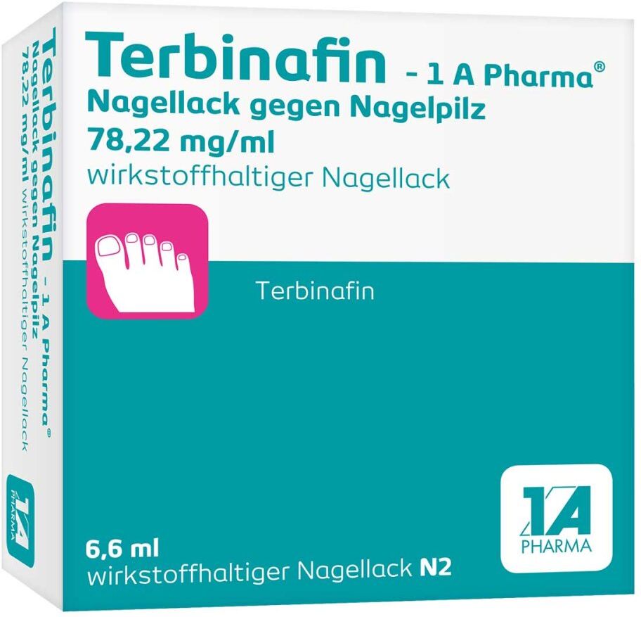 Terbinafin 1 A Pharma® Terbinafin - 1 A Pharma® Nagellack gegen Nagelpilz 78,22 mg/ml