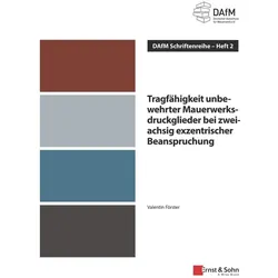 Förster:Tragfähigkeit unbewehrter Mauer, Fachbücher von Valentin Förster