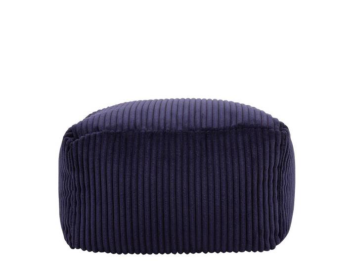 icon Sitzpouf Amara, Dunkelblau, Quadratisch, 40x24x40 cm, Wohnzimmer, Sessel, Hocker & Hockerbänke, Poufs