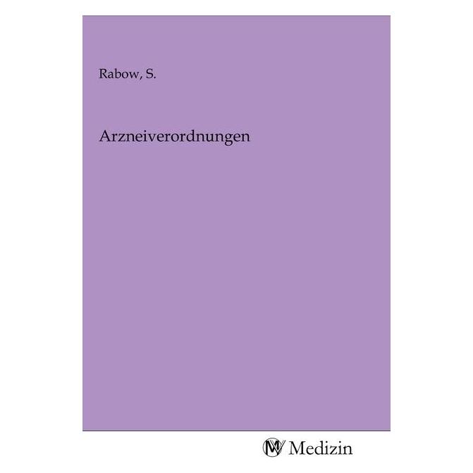 MV-Medizin Arzneiverordnungen (Softcover, S. Rabow) (56149644)