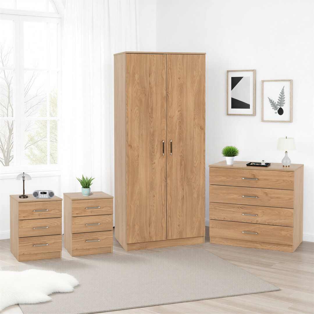 17 Stories Sumrah Piece Bedroom Set Brown