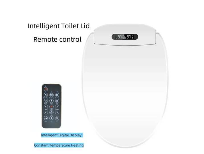Couvercle de toilette Intelligent, télécommande, siège de toilette chauffant Intelligent avec sèche-Air chaud, température du vent et de l'eau réglable ﻿
