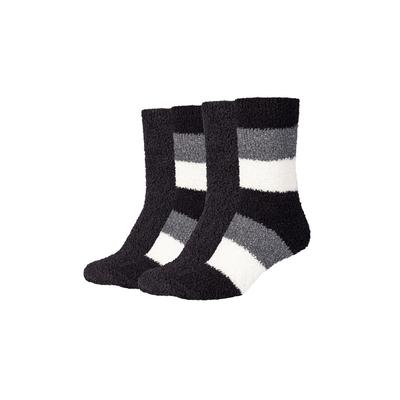 Socken CAMANO, Damen, Gr. 35-38, schwarz-weiß (schwarz mix), Obermaterial: 98% Polyester, 2% Elasthan, Socken Socken, gemustert, wärmende, kuschelige Qualität