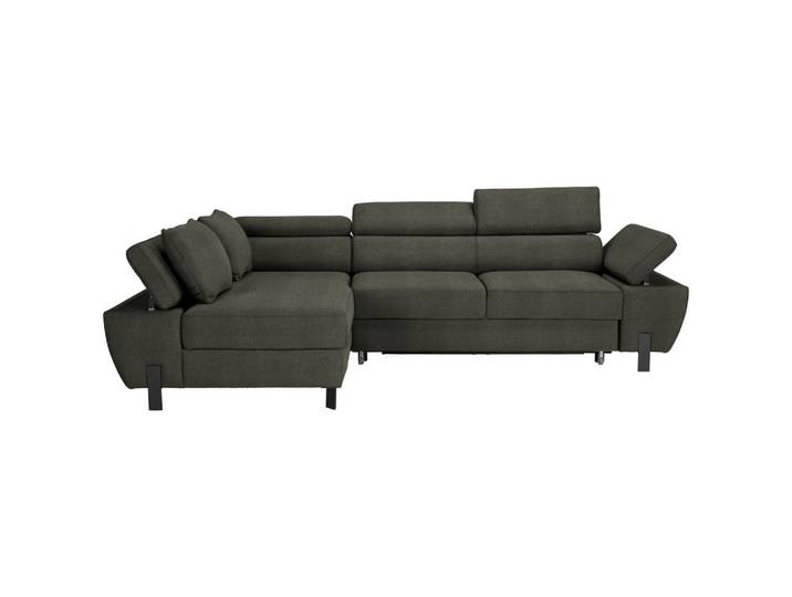 Ecksofa 189/277 cm Dunkelgrün Webstoff