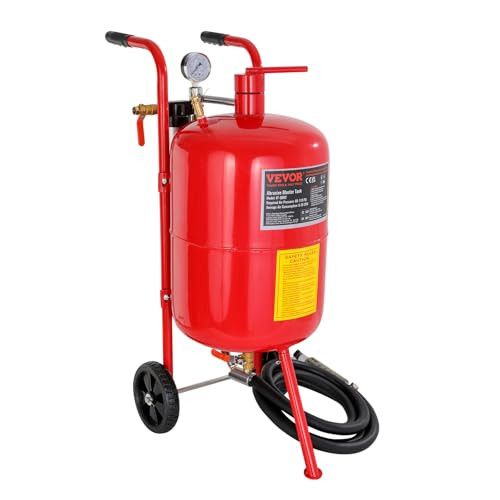 VEVOR Mobiele pneumatische hogedrukzandmachine, 40 liter, 60-125 PSI