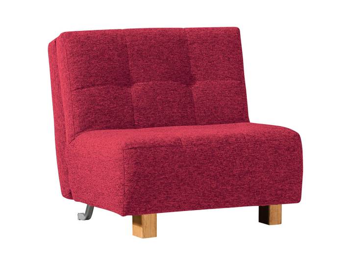 Novel Schlafsessel Juice, Rot, Holz, Eiche, Uni, 85x92x102 cm, Fußauswahl, Stoffauswahl, Liegefunktion, Wohnzimmer, Sofas & Couches, Schlafsofas, Schlafsessel