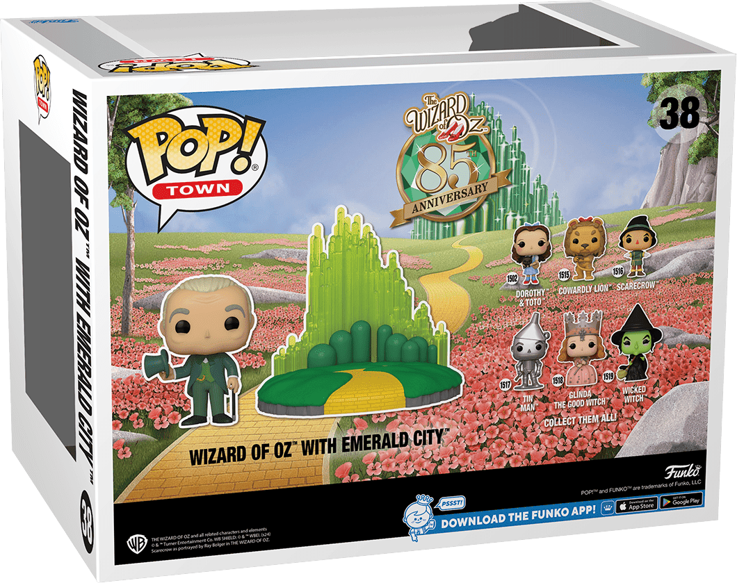 Funko Pop! Town The Wizard of Oz Emerald City with Wizard 85th Anniversary Collectible Display, Officially Licensed, Numbered 38