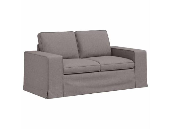 KUTYWEXFM Modulares 2-Sitzer Sofa Stoff Couch Taupe 162x80x82 cm Flexibles Ecksofa mit ergonomischem Schaumstoffpolster für Wohnzimmer und Schlafzimmer.
