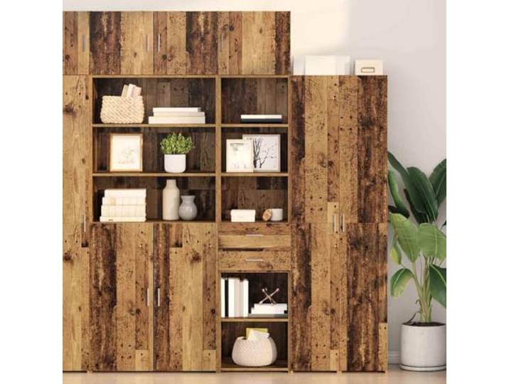HEFZGDB Modernes Highboard für Wohnzimmer und Essbereich mit matten Oberflächen und Metallgriffen – EIN moderner Highboard Schrank mit Schubladen und Regalen, der als mit Schubladen